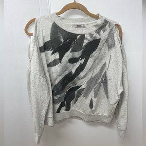 All saints UNAI cut out shoulders cold shoulder black gray medium